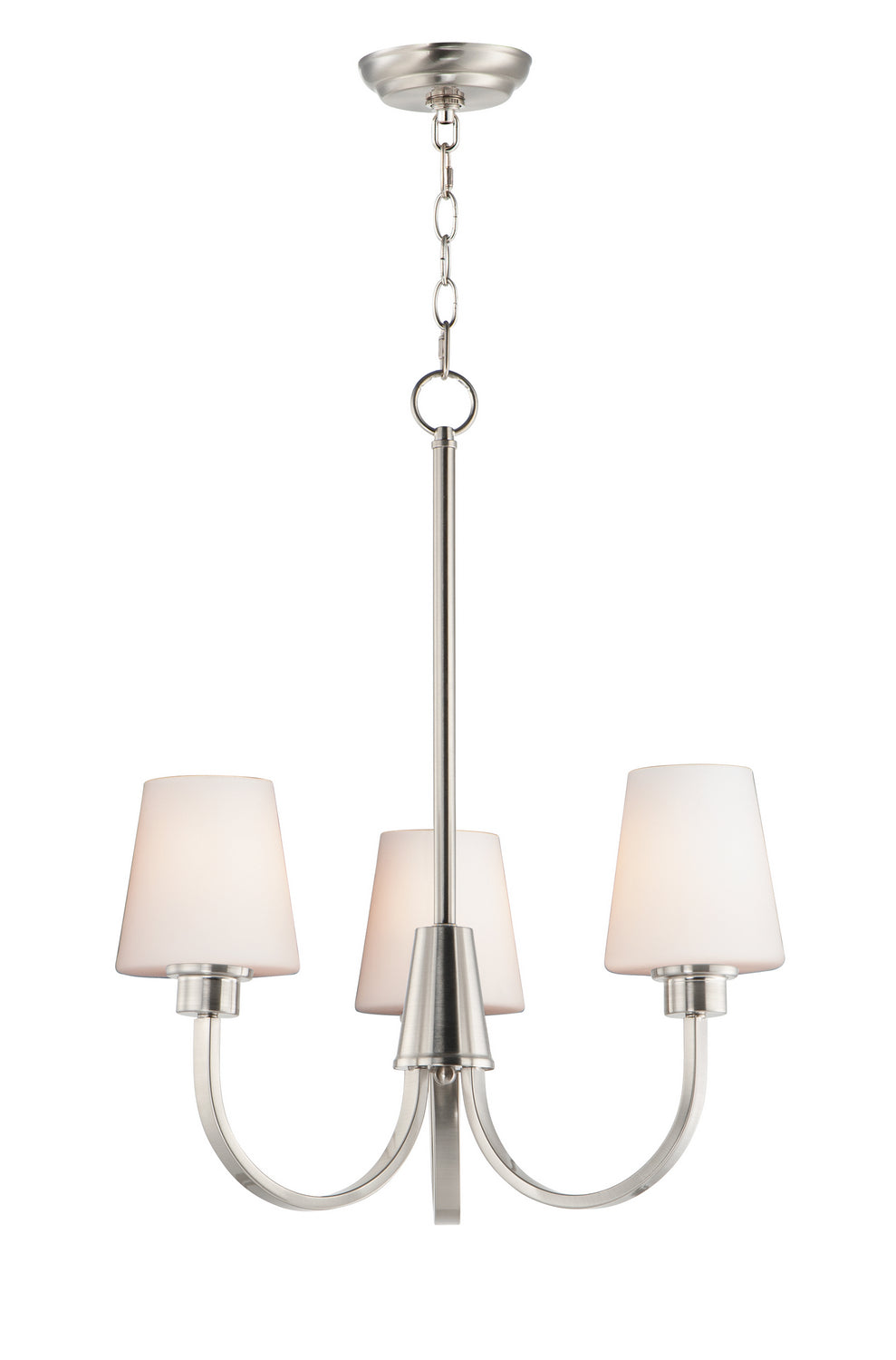 Maxim - Three Light Chandelier - Shelter - Satin Nickel- Union Lighting Luminaires Decor