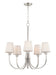 Maxim - Five Light Chandelier - Shelter - Satin Nickel- Union Lighting Luminaires Decor