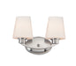 Maxim - Two Light Bath Vanity - Shelter - Satin Nickel- Union Lighting Luminaires Decor