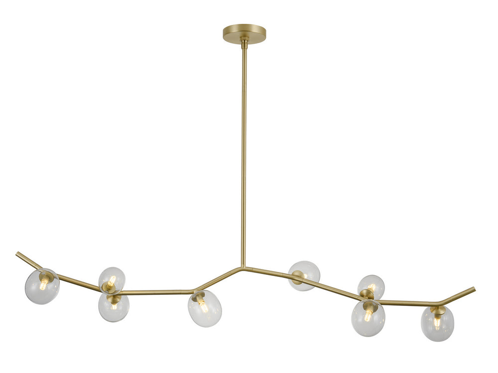 Avenue Lighting - LED Chandelier - Hampton - Brushed Brass With Clear Glass- Union Lighting Luminaires Decor