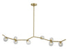 Avenue Lighting - Eight Light Chandelier - Hampton - Brushed Brass With Clear Glass- Union Lighting Luminaires Decor