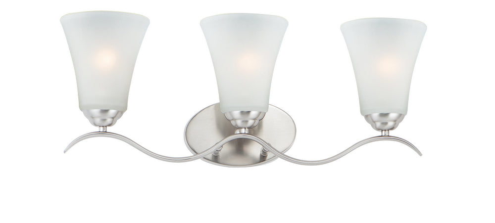 Maxim - Three Light Bath Vanity - Vital - Satin Nickel- Union Lighting Luminaires Decor