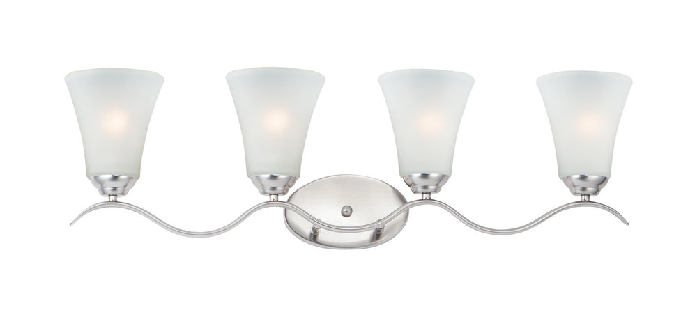 Maxim - Four Light Bath Vanity - Vital - Satin Nickel- Union Lighting Luminaires Decor