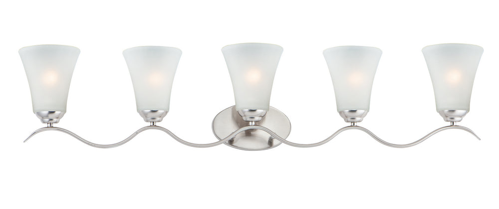 Maxim - Five Light Bath Vanity - Vital - Satin Nickel- Union Lighting Luminaires Decor