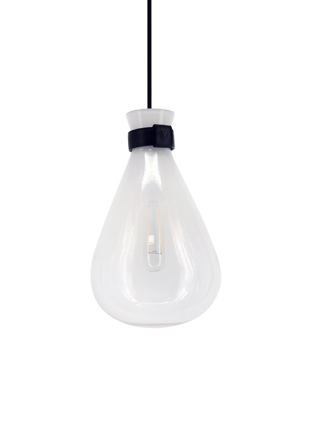 Avenue Lighting - One Light Pendant - Del Mar - White / Clear- Union Lighting Luminaires Decor