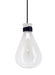 Avenue Lighting - One Light Pendant - Del Mar - White / Clear- Union Lighting Luminaires Decor