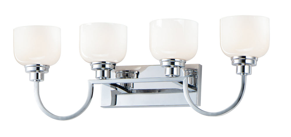 Maxim - Four Light Bath Vanity - Swale - Polished Chrome- Union Lighting Luminaires Decor