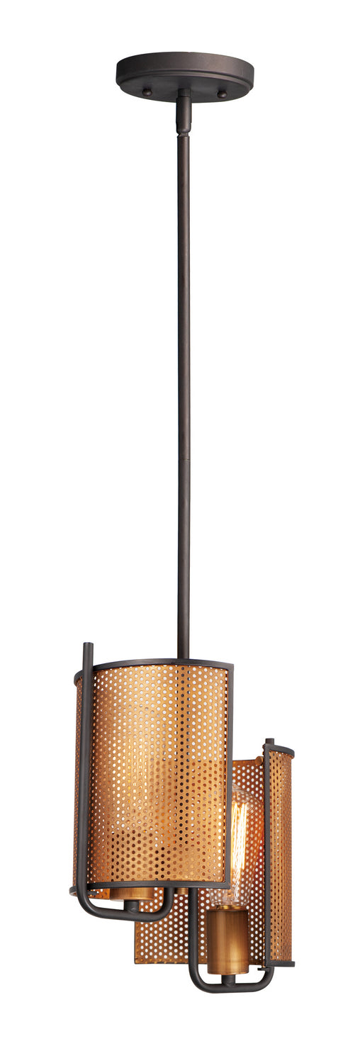 Maxim - Two Light Pendant - Caspian - Oil Rubbed Bronze / Antique Brass- Union Lighting Luminaires Decor