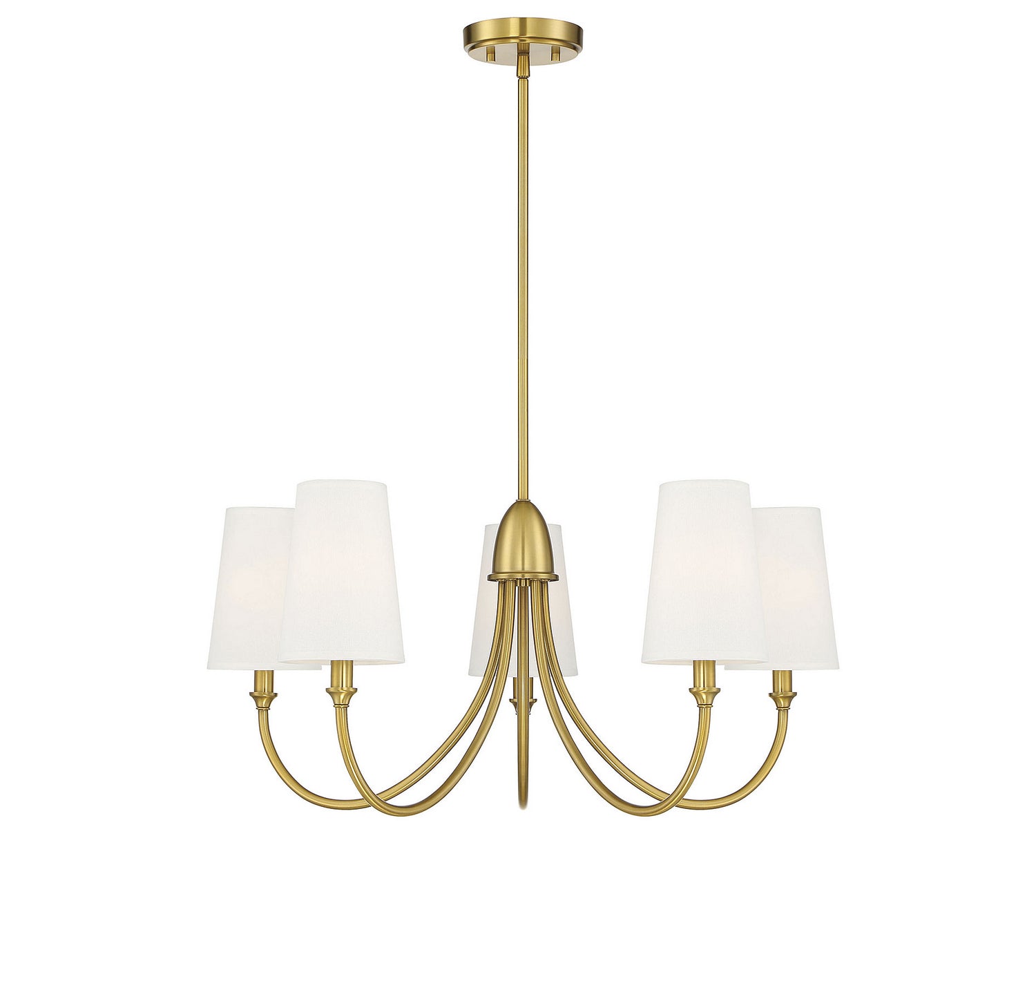 Savoy House - Five Light Chandelier - Cameron - Warm Brass- Union Lighting Luminaires Decor