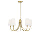 Savoy House - Five Light Chandelier - Cameron - Warm Brass- Union Lighting Luminaires Decor