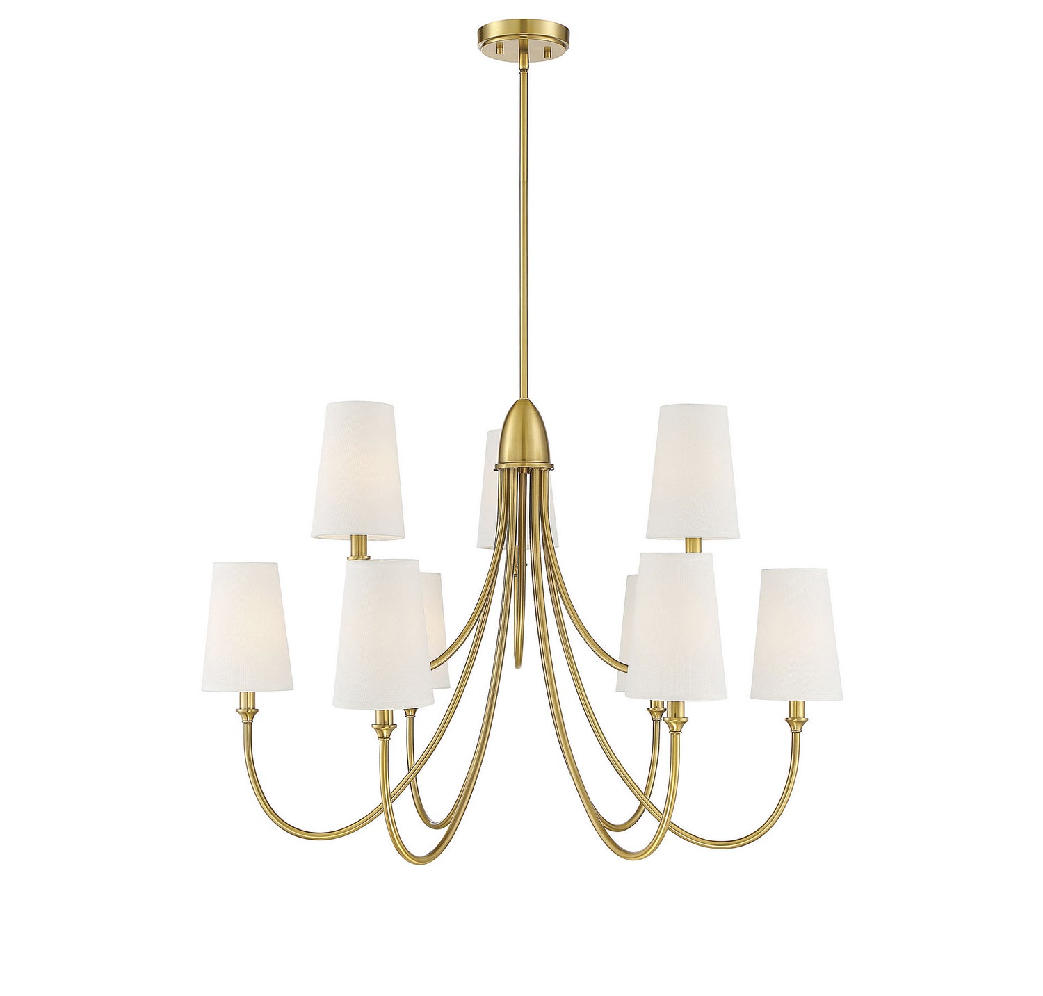 Savoy House - Nine Light Chandelier - Cameron - Warm Brass- Union Lighting Luminaires Decor