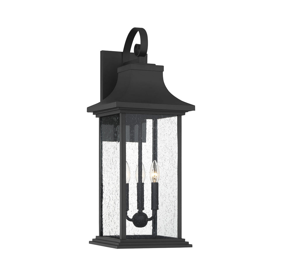 Savoy House Canada - Three Light Outdoor Wall Sconce - Hancock - Matte Black- Union Lighting Luminaires Decor