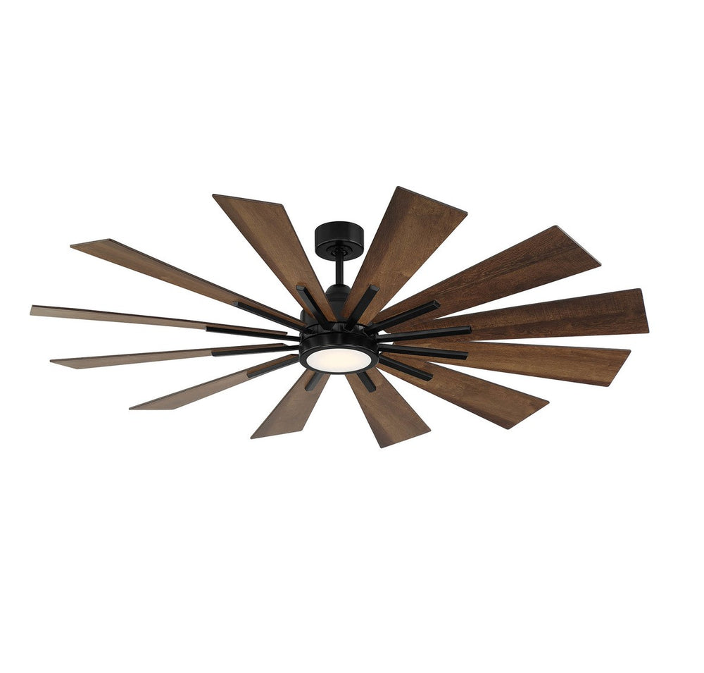 Meridian - 60" Ceiling Fan - Farmhouse - Matte Black- Union Lighting Luminaires Decor