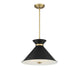 Savoy House - Three Light Pendant - Lamar - Black with Warm Brass Accents- Union Lighting Luminaires Decor