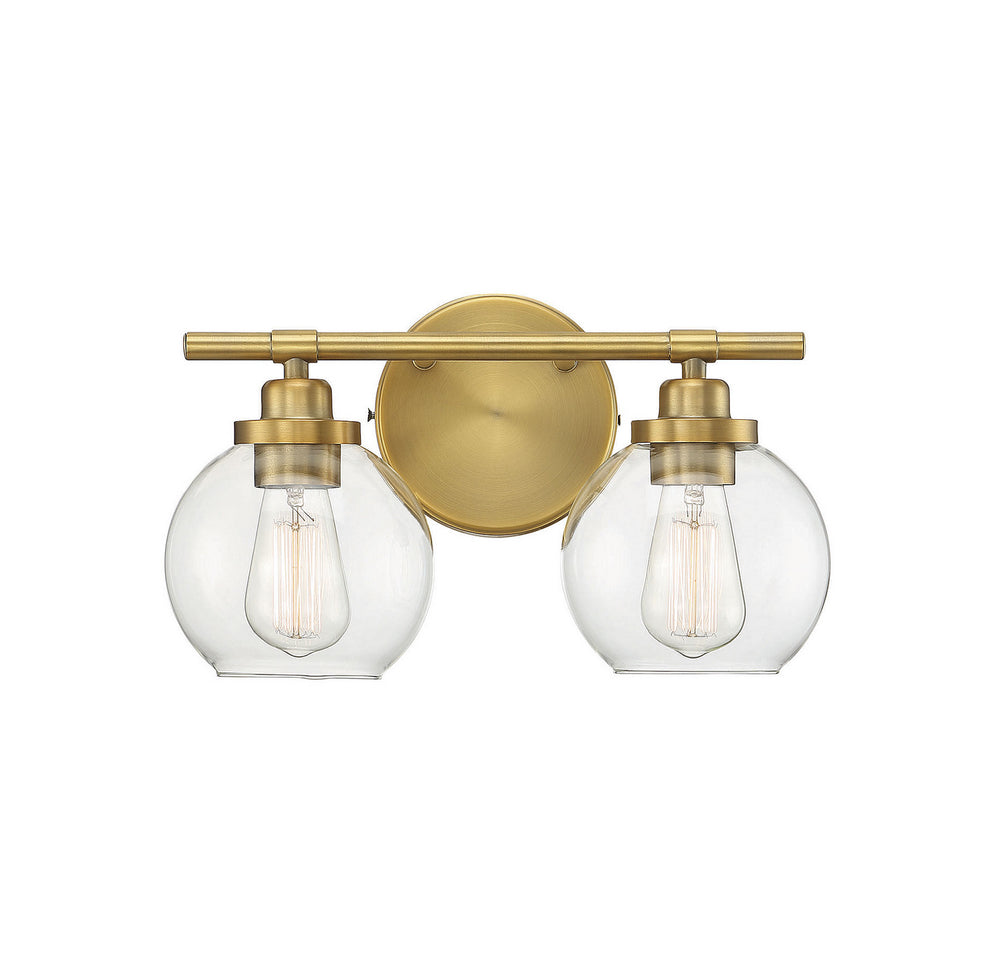 Savoy House - Two Light Bath Bar - Carson - Warm Brass- Union Lighting Luminaires Decor
