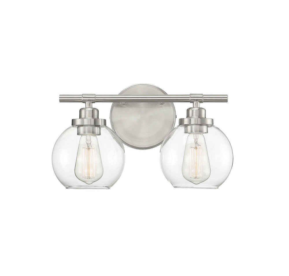 Savoy House - Two Light Bath Bar - Carson - Satin Nickel- Union Lighting Luminaires Decor
