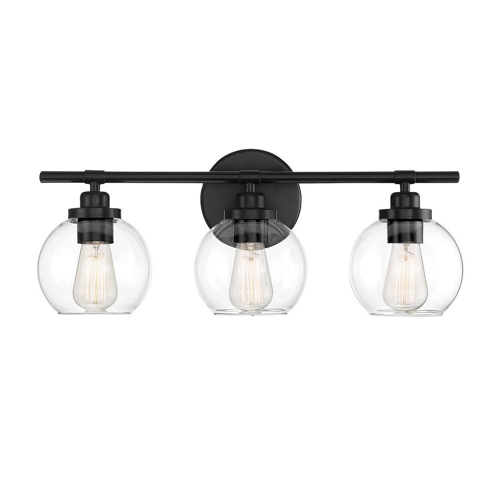 Savoy House - Three Light Bath Bar - Carson - Matte Black- Union Lighting Luminaires Decor