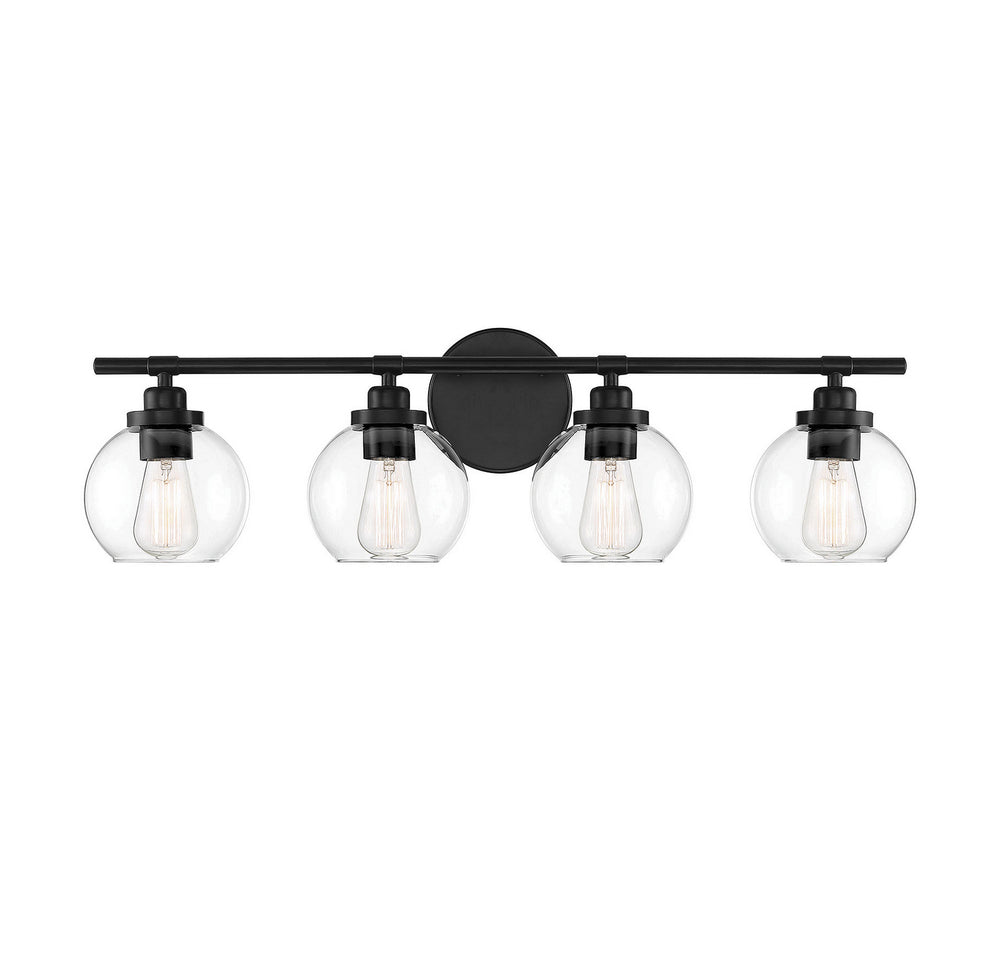 Savoy House - Four Light Bath Bar - Carson - Matte Black- Union Lighting Luminaires Decor