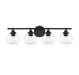 Savoy House - Four Light Bath Bar - Carson - Matte Black- Union Lighting Luminaires Decor