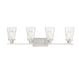 Savoy House - Four Light Bath Bar - Vaughan - Satin Nickel- Union Lighting Luminaires Decor