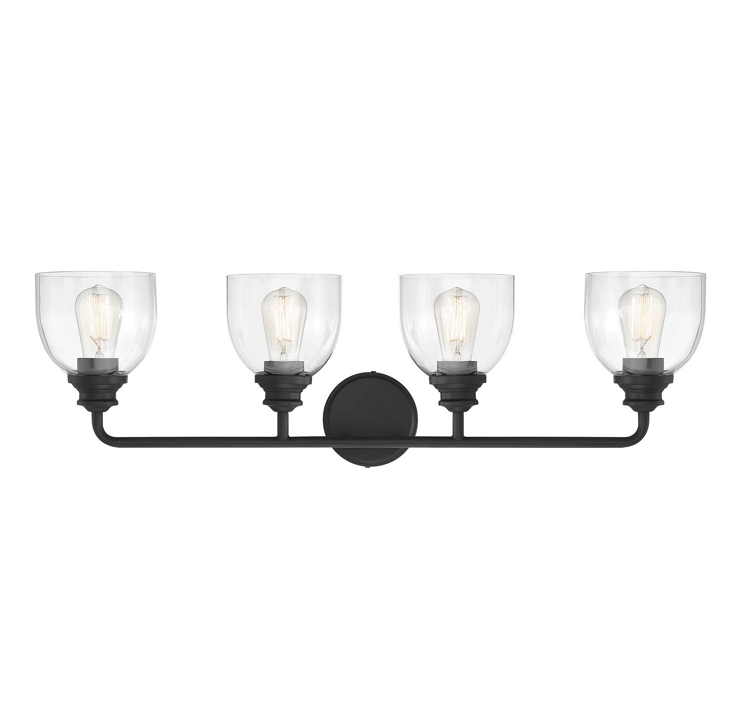 Savoy House - Four Light Bath Bar - Vale - Black- Union Lighting Luminaires Decor