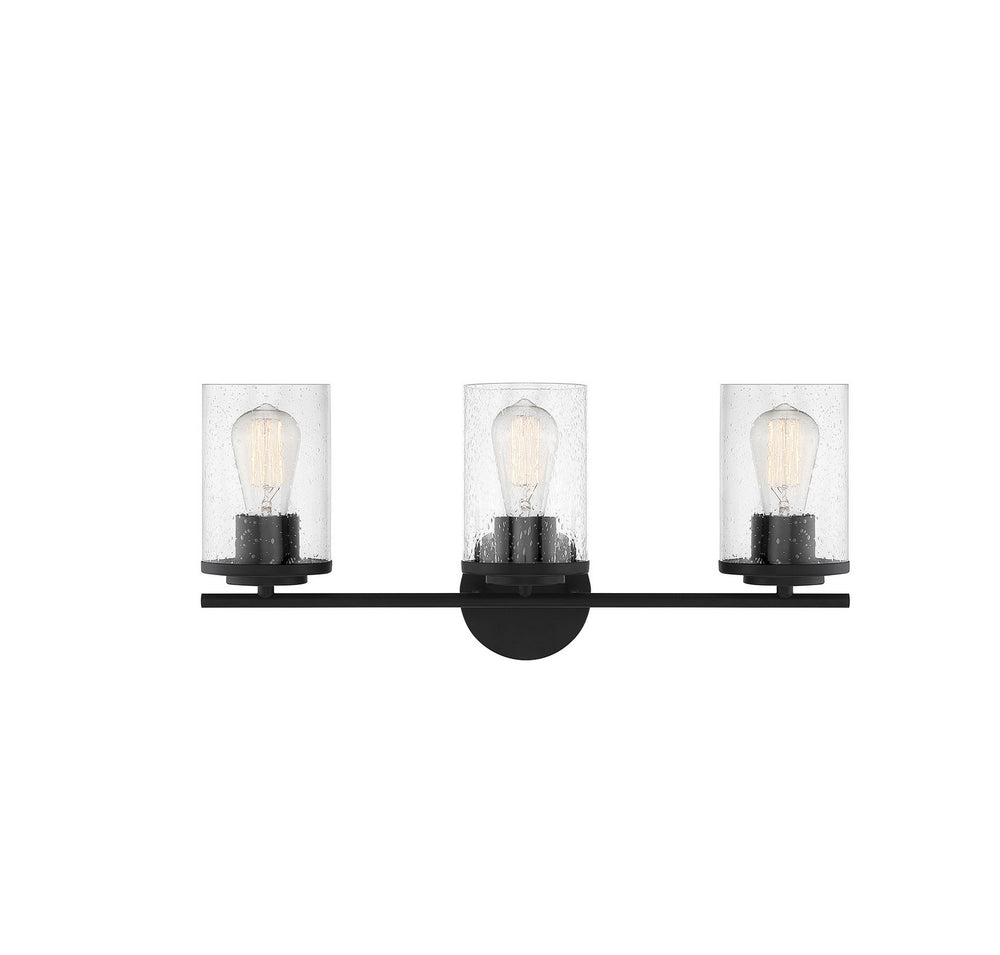 Savoy House - Three Light Bath Bar - Marshall - Matte Black- Union Lighting Luminaires Decor