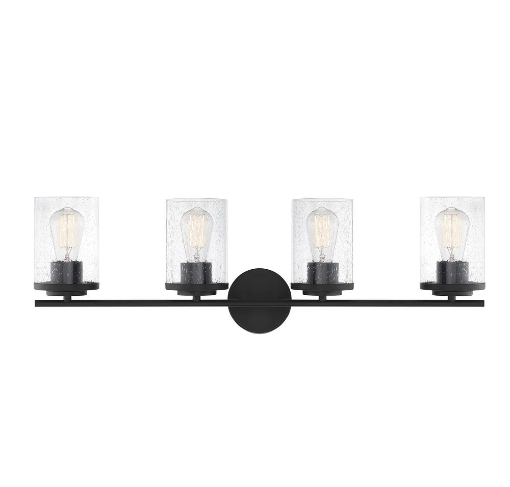 Savoy House - Four Light Bath Bar - Marshall - Matte Black- Union Lighting Luminaires Decor