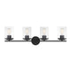 Savoy House - Four Light Bath Bar - Marshall - Matte Black- Union Lighting Luminaires Decor
