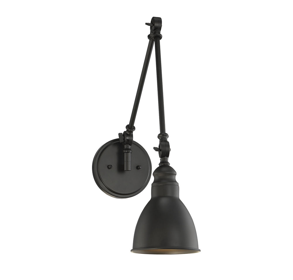 Savoy House - One Light Wall Sconce - Dakota - Matte Black- Union Lighting Luminaires Decor