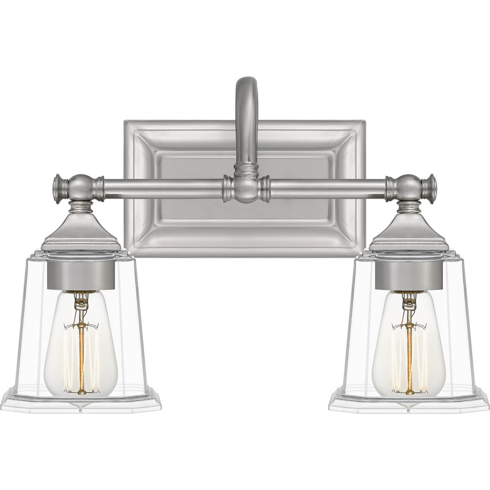 Quoizel - Two Light Bath - Nicholas - Brushed Nickel- Union Lighting Luminaires Decor