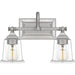 Quoizel - Two Light Bath - Nicholas - Brushed Nickel- Union Lighting Luminaires Decor
