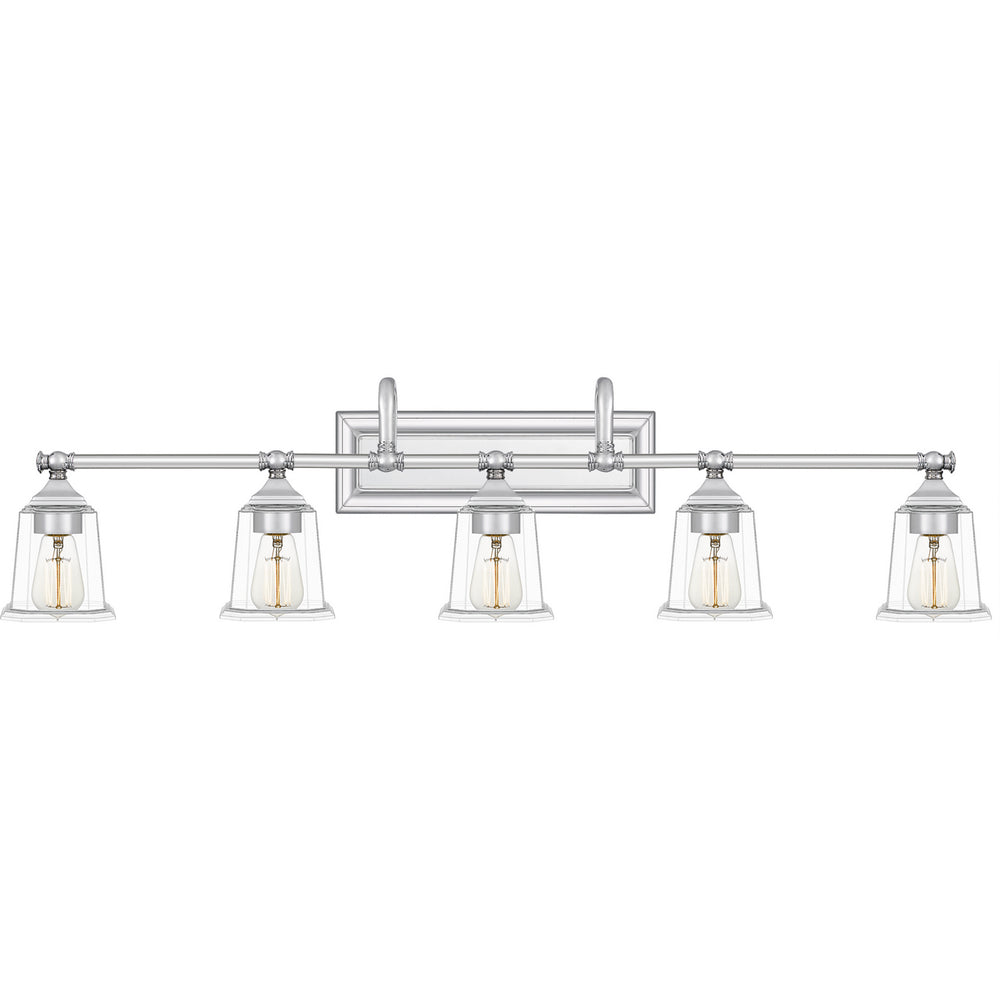 Quoizel - Five Light Bath Fixture - Nicholas - Polished Chrome- Union Lighting Luminaires Decor