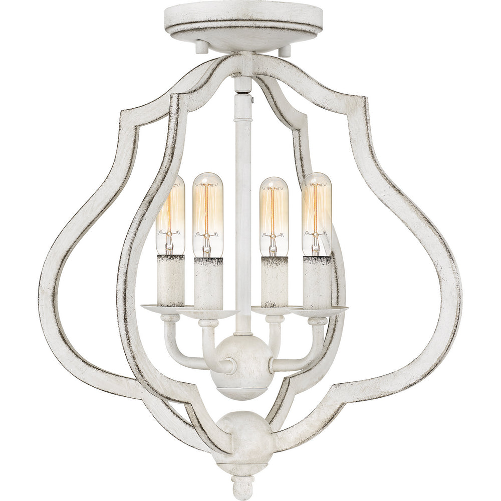 Quoizel - Four Light Semi-Flush Mount - O'Keefe - Antique White- Union Lighting Luminaires Decor