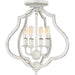 Quoizel - Four Light Semi-Flush Mount - O'Keefe - Antique White- Union Lighting Luminaires Decor