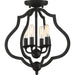 Quoizel - Four Light Semi-Flush Mount - O'Keefe - Matte Black- Union Lighting Luminaires Decor