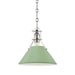 Hudson Valley - One Light Pendant - Painted No.2 - Polished Nickel/Leaf Green- Union Lighting Luminaires Decor