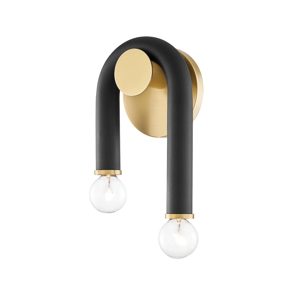Mitzi Canada - Two Light Wall Sconce - Whit - Aged Brass- Union Lighting Luminaires Decor