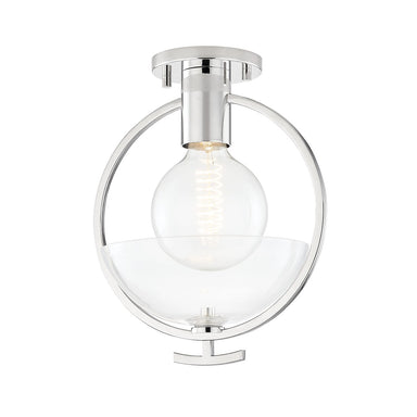 Mitzi Canada - One Light Semi Flush Mount - Ringo - Polished Nickel- Union Lighting Luminaires Decor