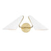 Mitzi Canada - Two Light Wall Sconce - Talia - Aged Brass/Dove Gray Combo- Union Lighting Luminaires Decor