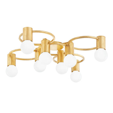 Mitzi Canada - Eight Light Semi Flush Mount - Hope - Gold Leaf- Union Lighting Luminaires Decor