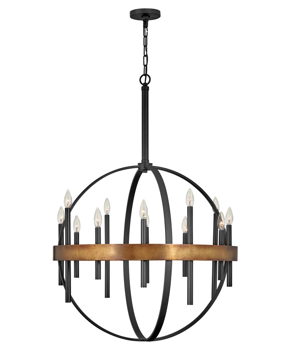 Hinkley Canada - LED Chandelier - Wells - Weathered Brass- Union Lighting Luminaires Decor