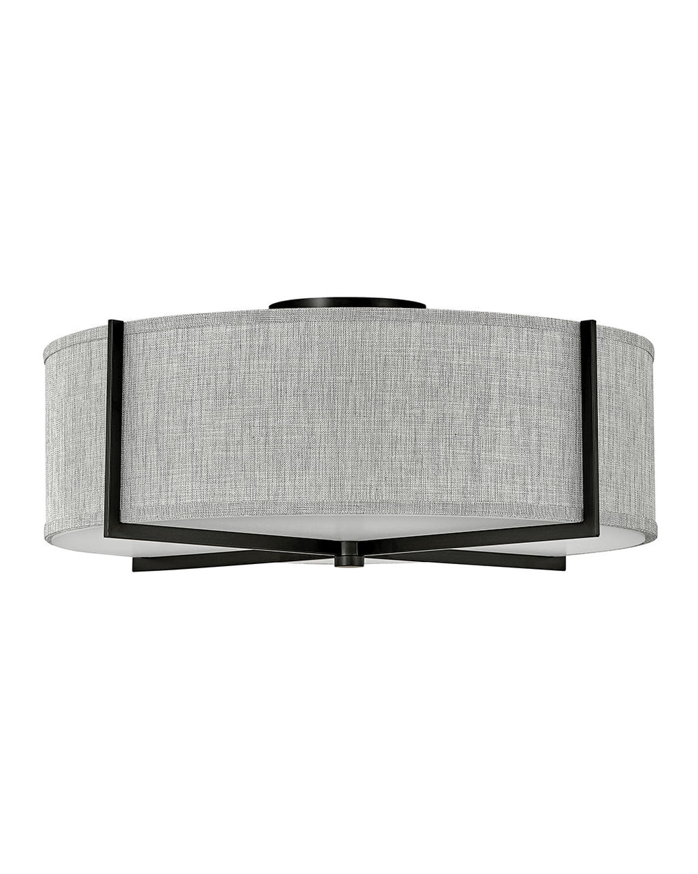 Hinkley Canada - LED Semi-Flush Mount - Axis Heathered Gray - Black- Union Lighting Luminaires Decor