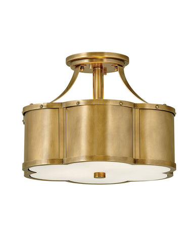 Hinkley Canada - LED Foyer Pendant - Chance - Heritage Brass- Union Lighting Luminaires Decor