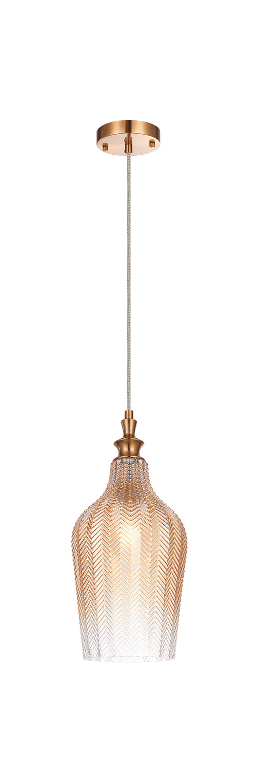 Matteo Canada - One Light Pendant - Renity - Aged Gold Brass- Union Lighting Luminaires Decor