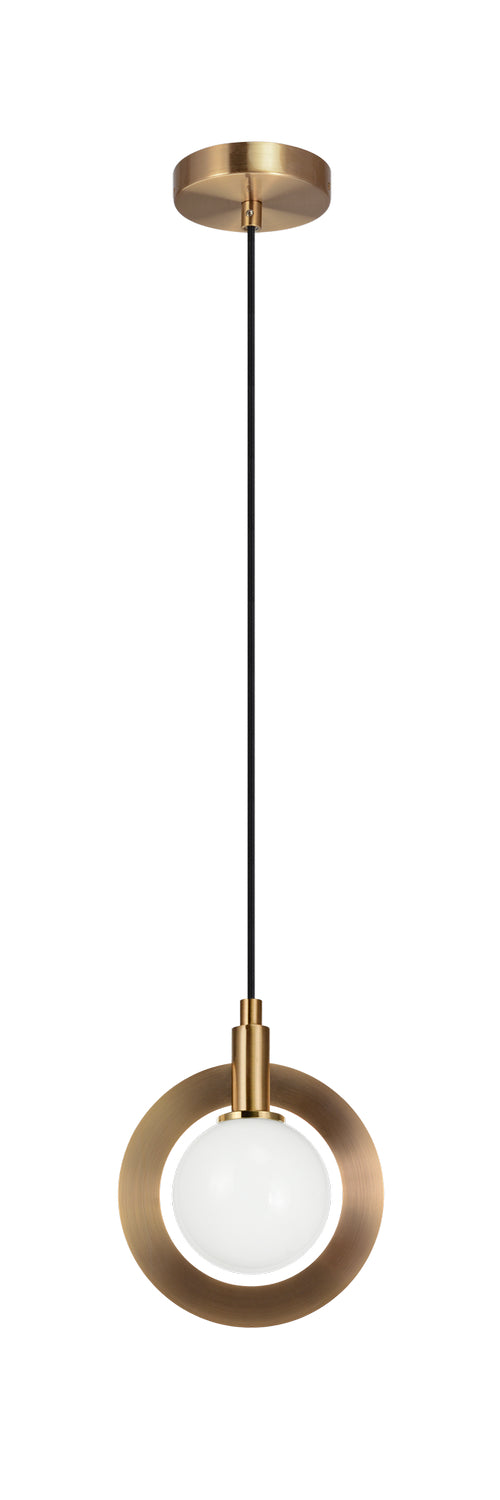 Matteo Canada - One Light Pendant - Astro - Aged Gold Brass- Union Lighting Luminaires Decor