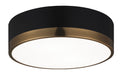 Matteo Canada - Two Light Flush Mount - Trydor - Black & Aged Gold Glass- Union Lighting Luminaires Decor