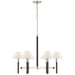 Ralph Lauren Canada - Six Light Chandelier - Radford - Polished Nickel and Black Ebony- Union Lighting Luminaires Decor