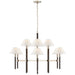 Ralph Lauren Canada - 12 Light Chandelier - Radford - Polished Nickel and Black Ebony- Union Lighting Luminaires Decor