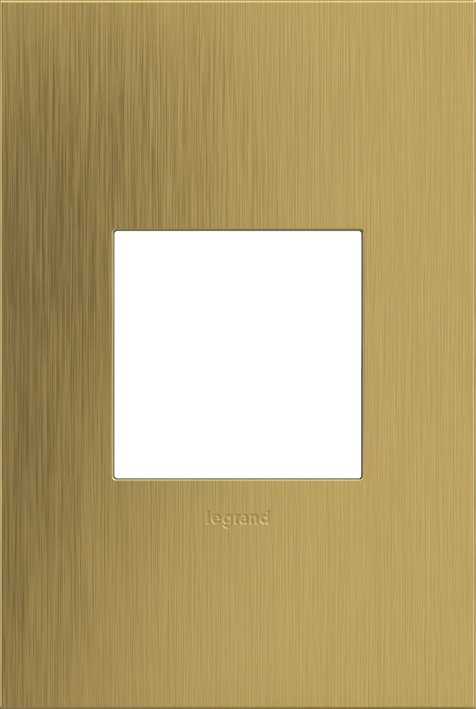 Legrand Canada - One-Gang Screwless Wall Plate - Adorne - Brushed Satin Brass- Union Lighting Luminaires Decor