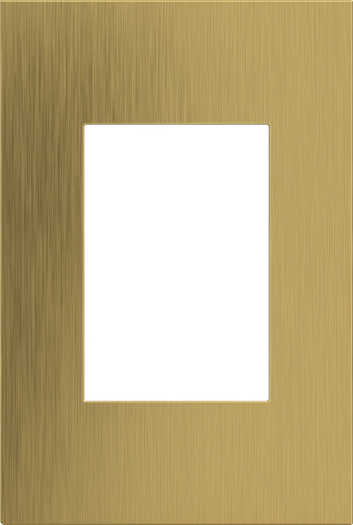Legrand Canada - One-Gang-Plus Screwless Wall Plate - Adorne - Brushed Satin Brass- Union Lighting Luminaires Decor
